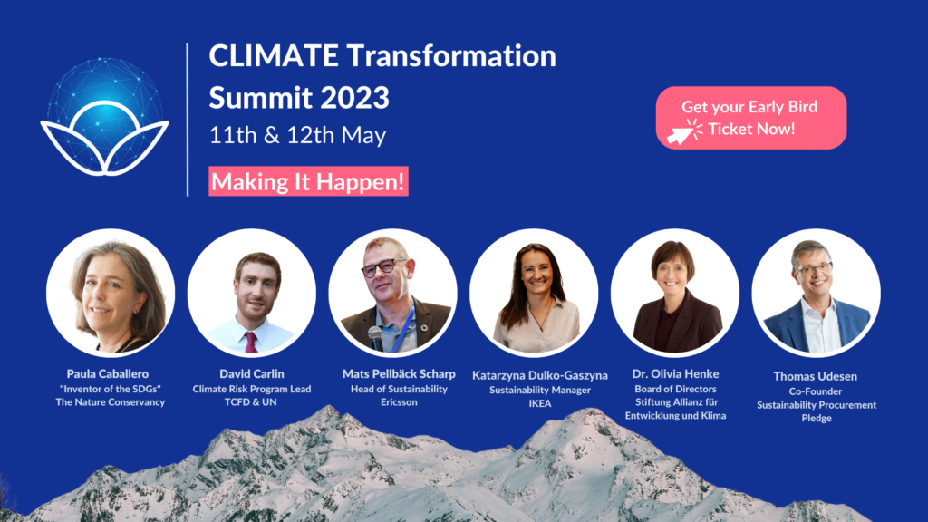 Climate transformation summit 2023 speakers and partners 